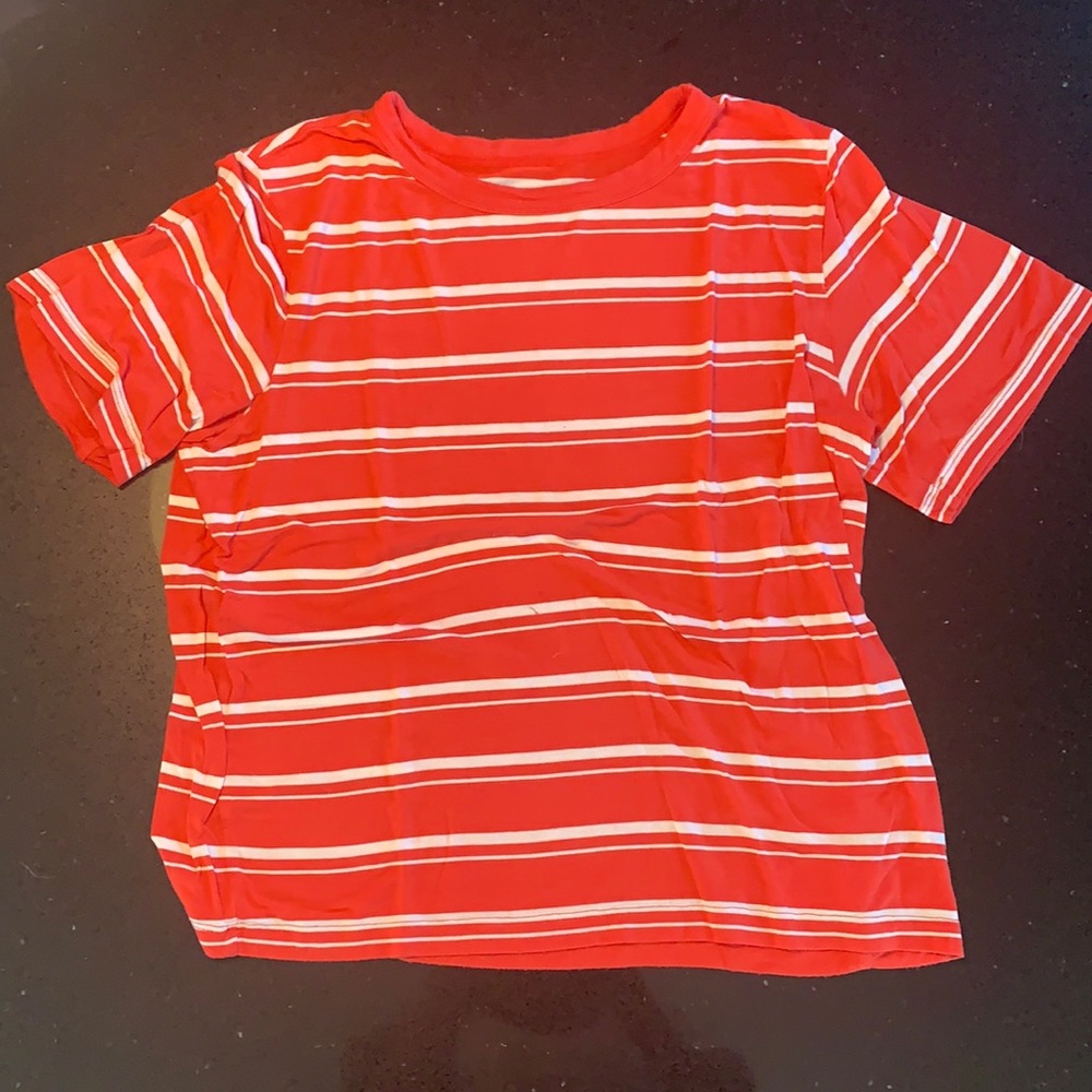 American Eagle Red and White T-Shirt